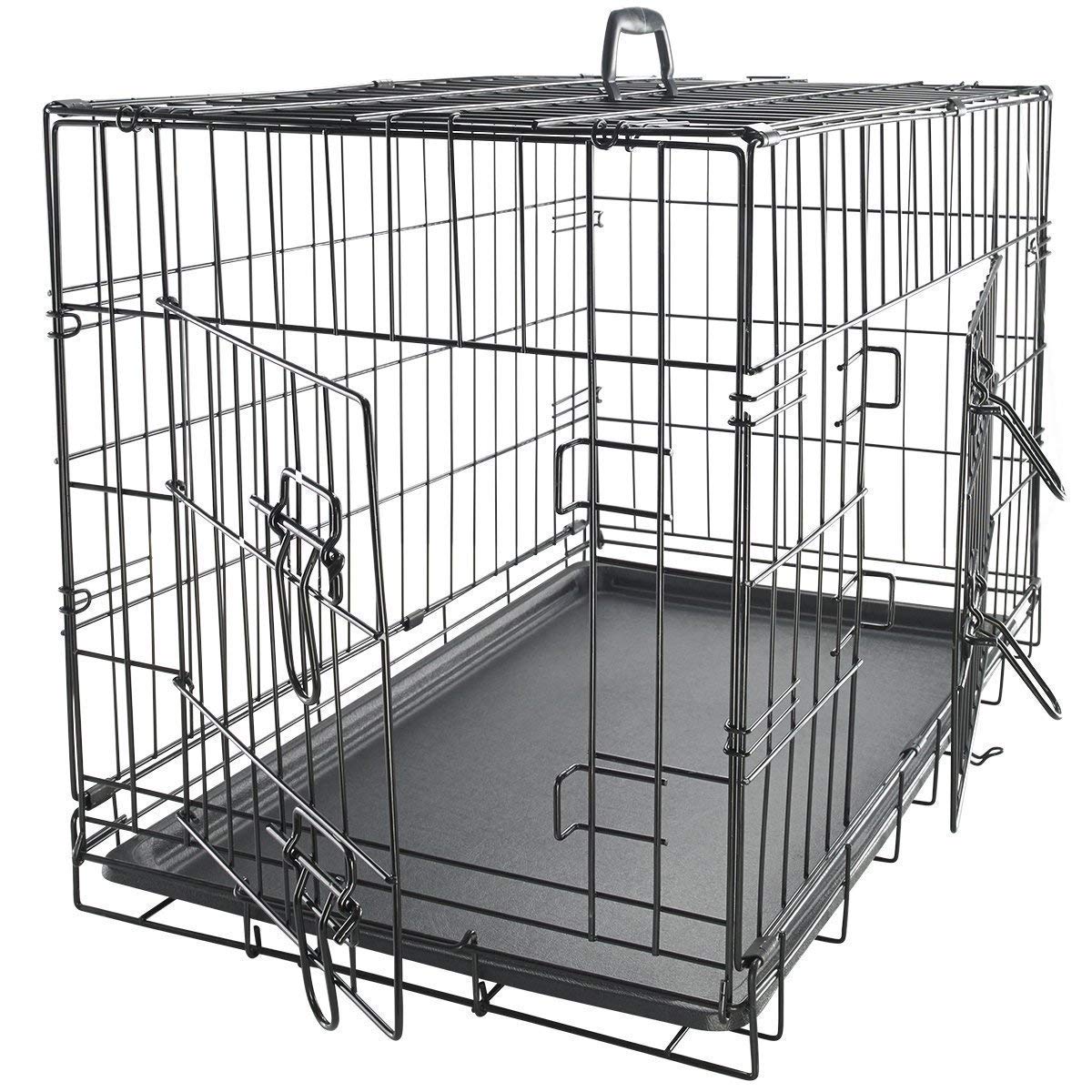 Paws & Pals Wire Dog Crate with Divider and Tray for Training