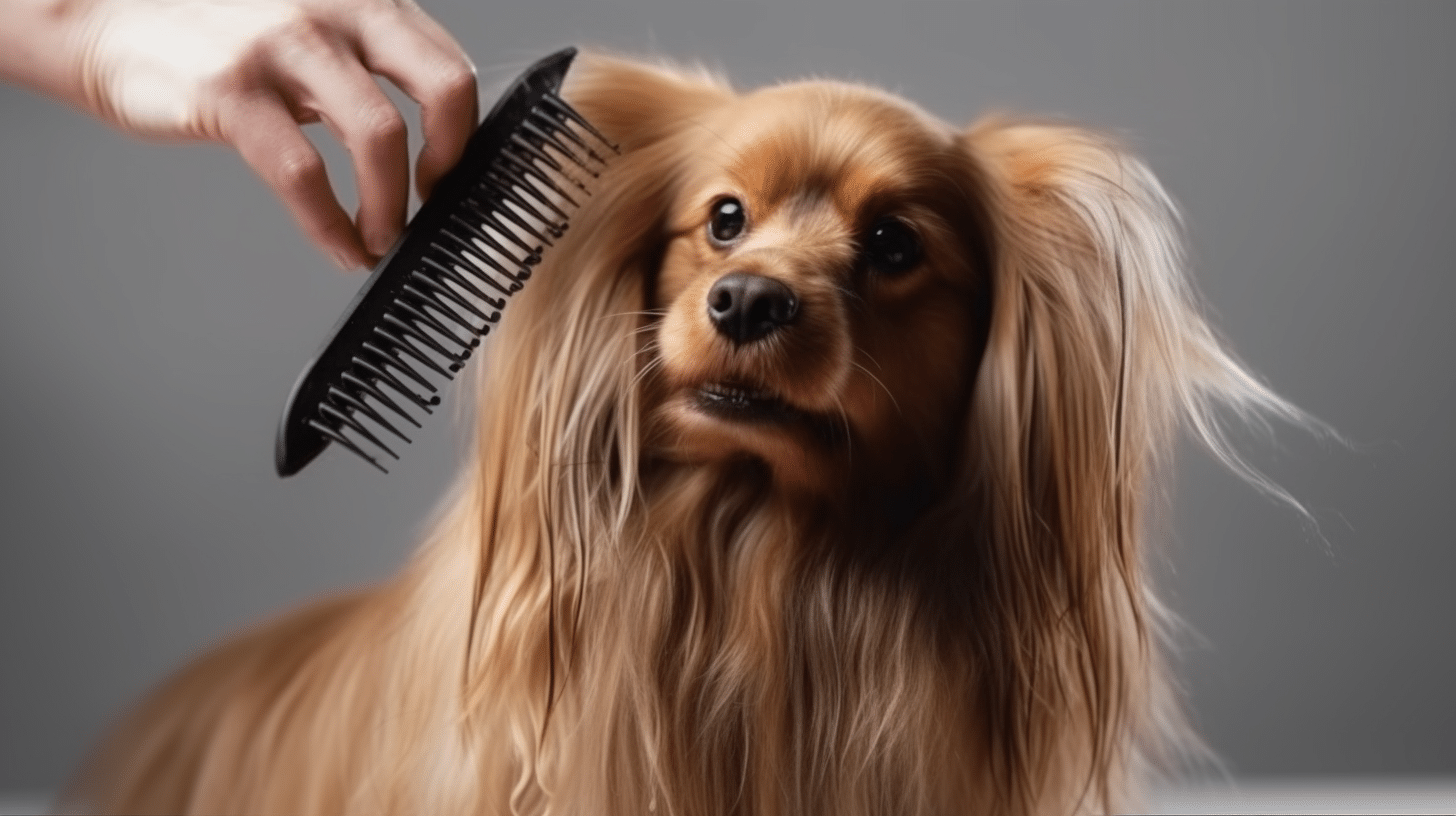 Round Bristle Pet Brush for Dogs and Cats - Gentle Grooming for Short or Long Hair - Soft Tool for Sensitive Skin Removes Dander, Dirt, and Detangles